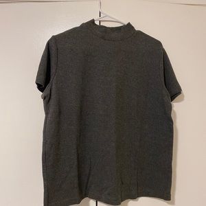 Basic Edition grey short sleeve sweater
